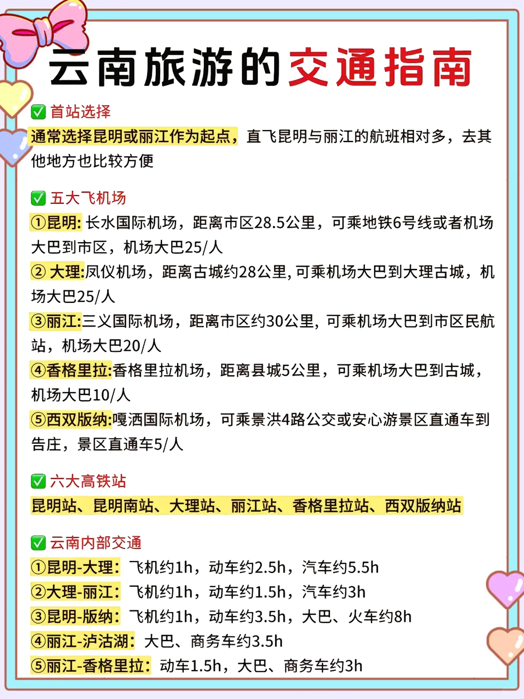 今天就给大家分享一份超赞的云南旅游攻略！