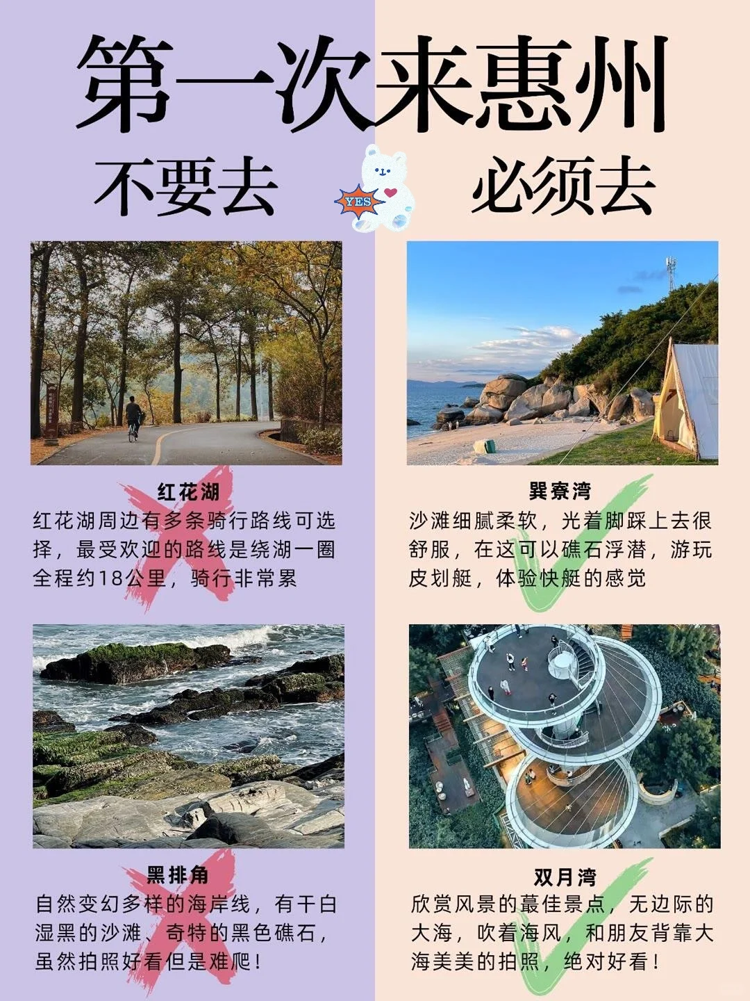 惠州旅游攻略超详细，姐妹们出来避雷啦⚠️