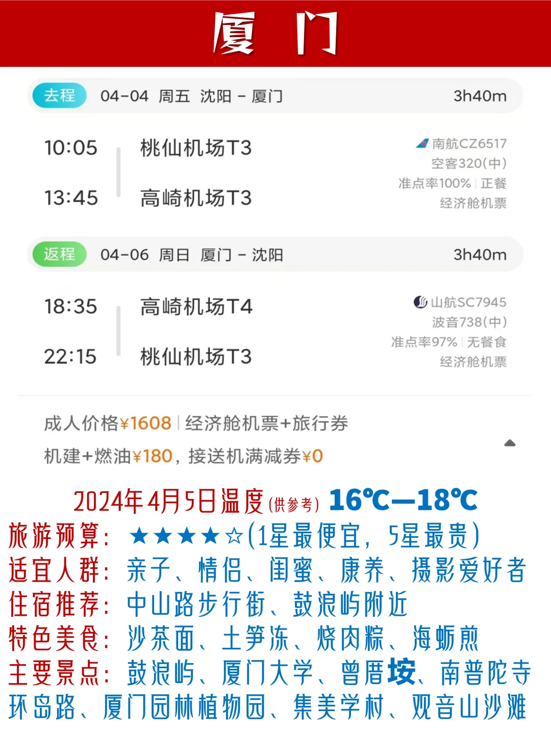 沈阳出发系列，清明节旅游特辑