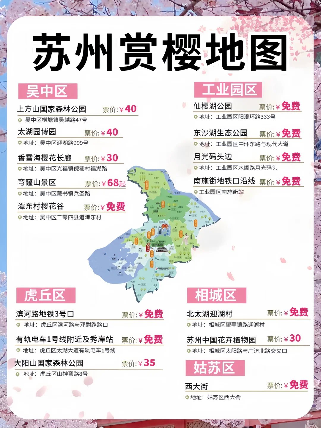 💥苏州3月踏春top15打卡地：樱花篇🌸