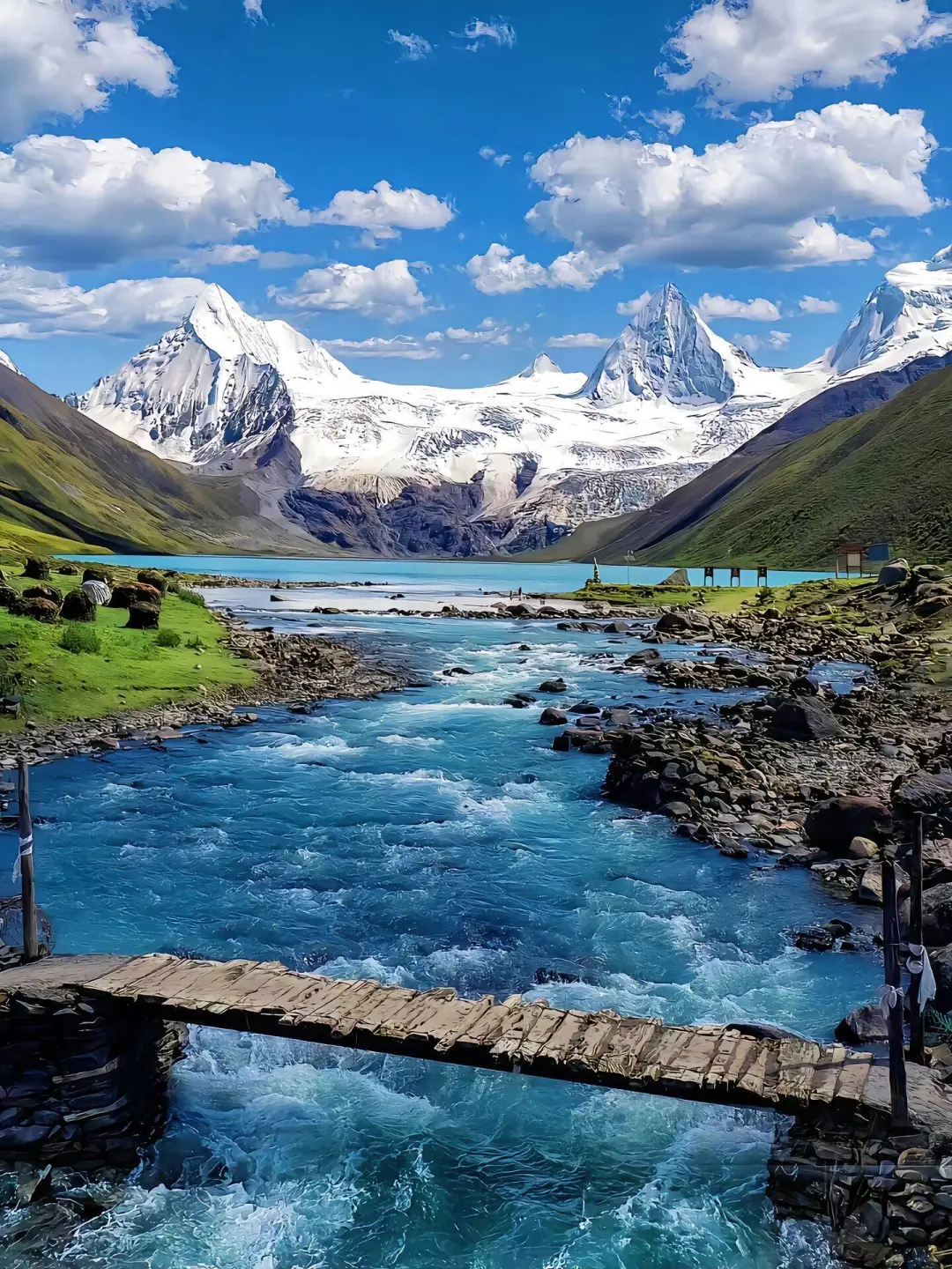 为了这条桥来的萨普神山，真的比冰岛还震撼！