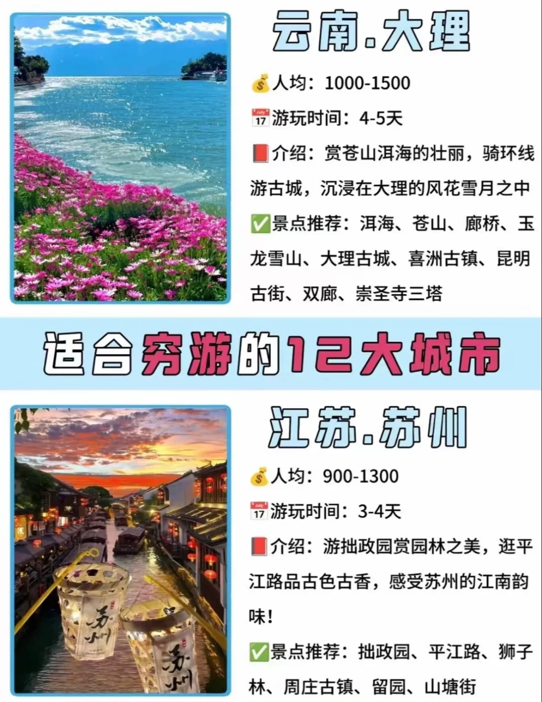 🌸全国旅游打卡地～～