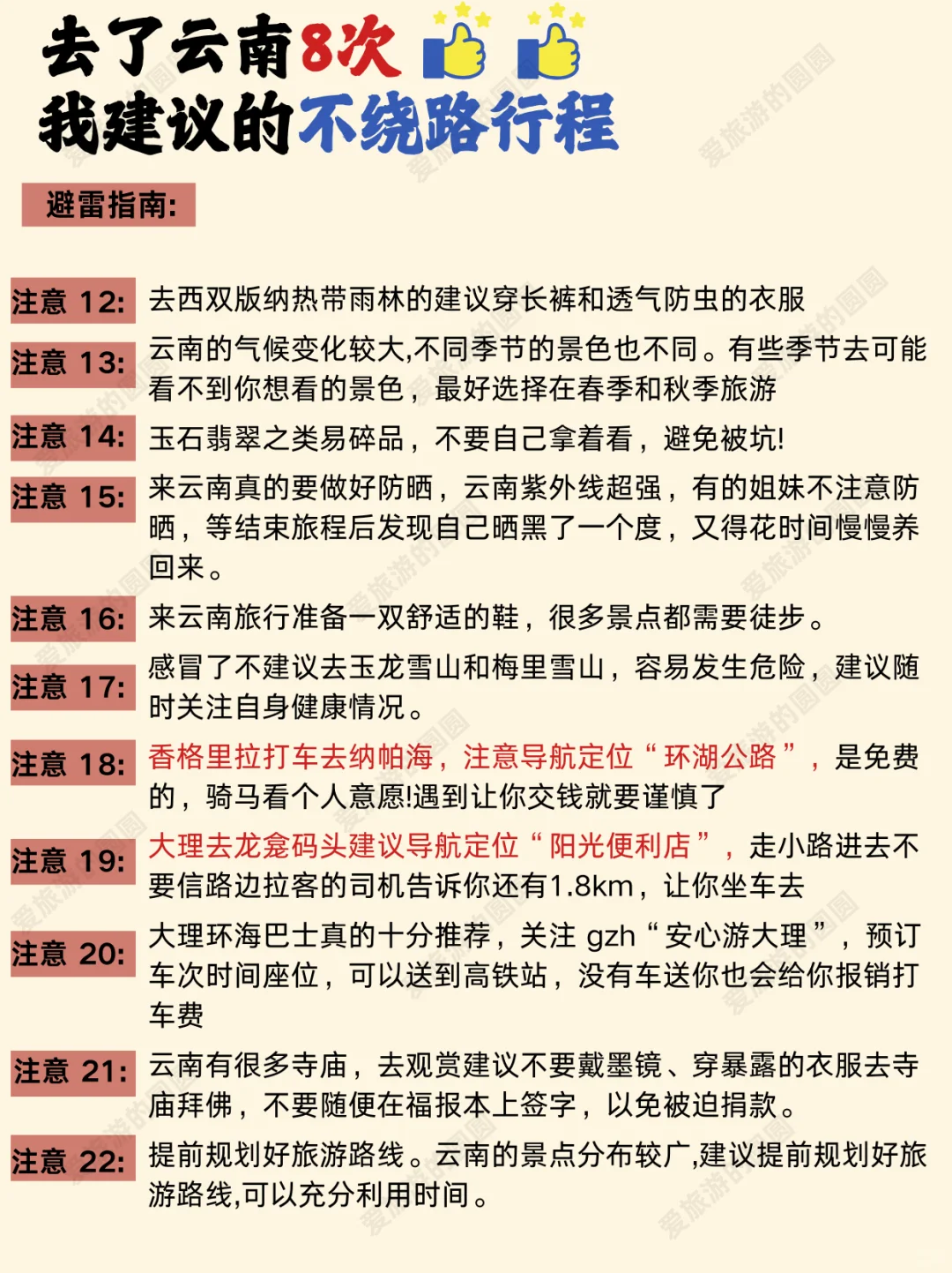 云南景点地图🗺️终于把云南旅游说明白了
