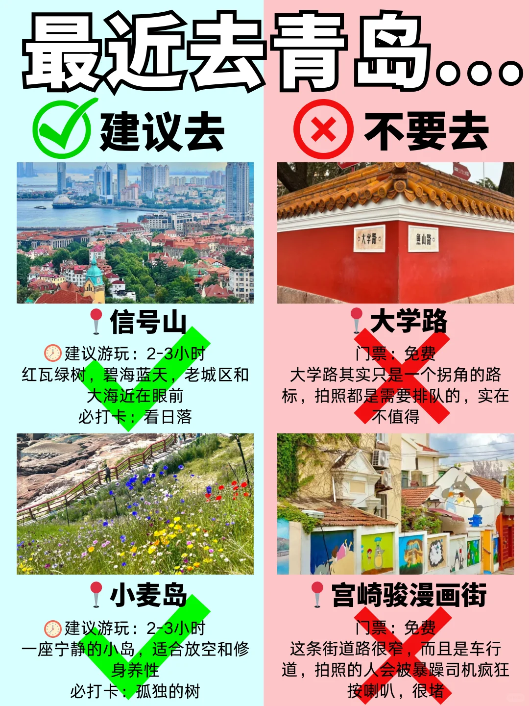 “青岛很一般，没想象中好”他说这话我不信‼