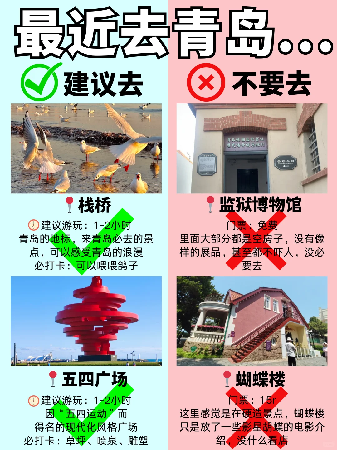 “青岛很一般，没想象中好”他说这话我不信‼