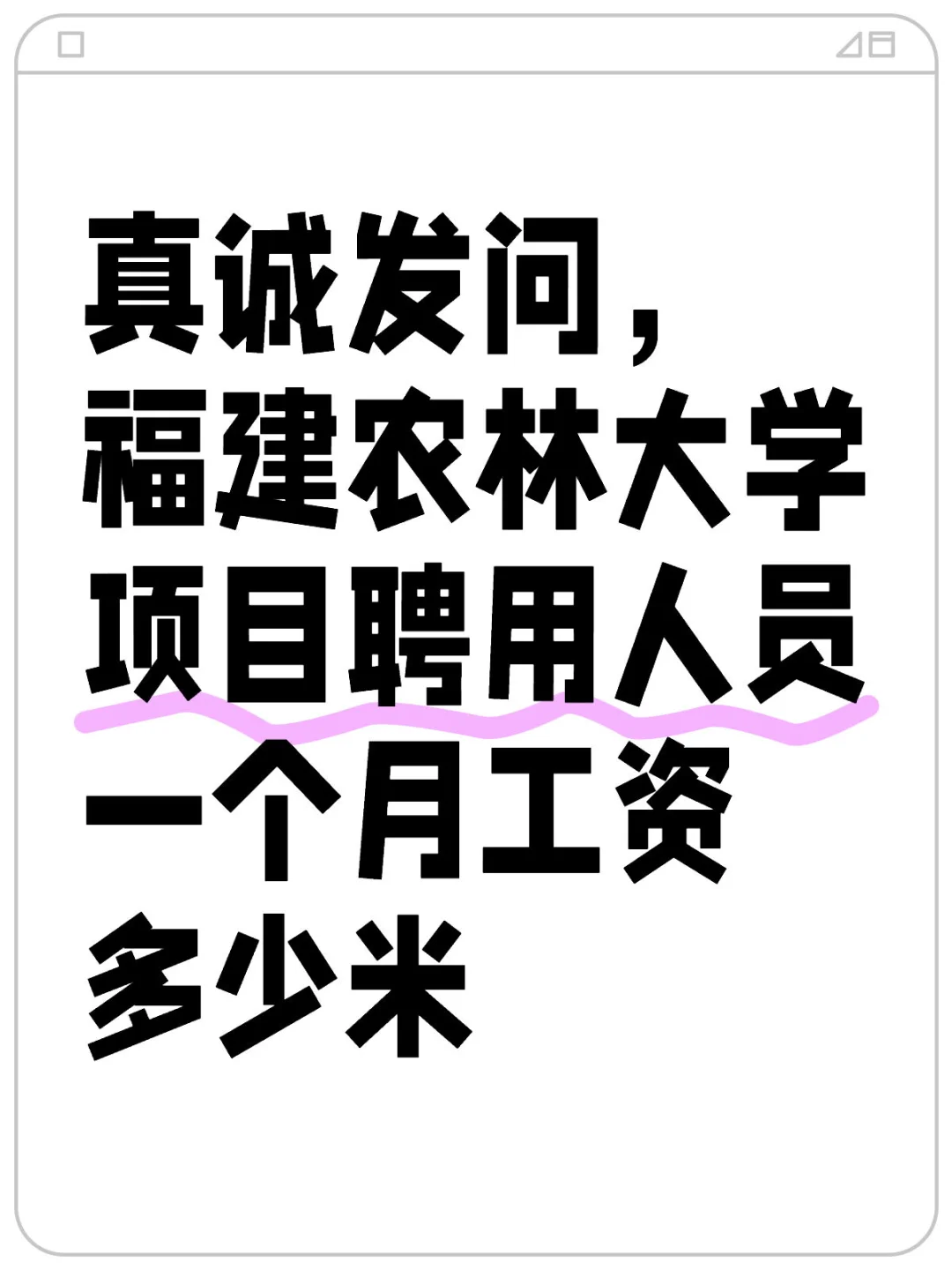 福建农林大学项目聘用人员一个月工资多少