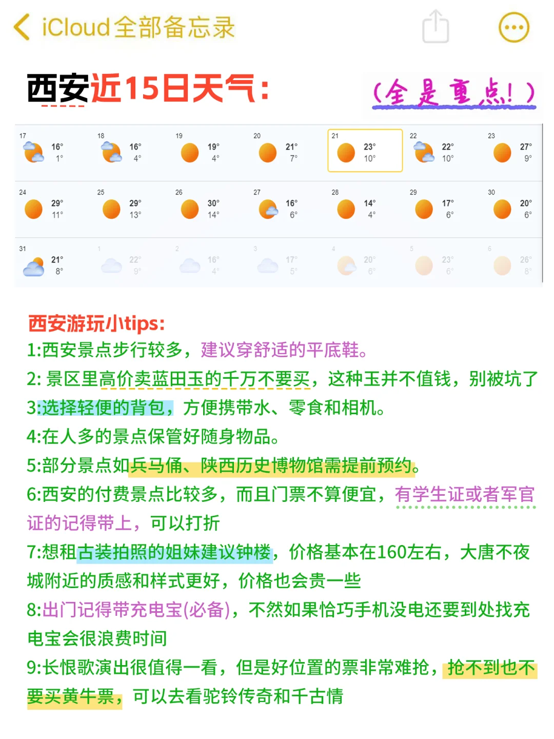 J人好恐怖啊🙀闺蜜做的西安旅游攻略惊呆