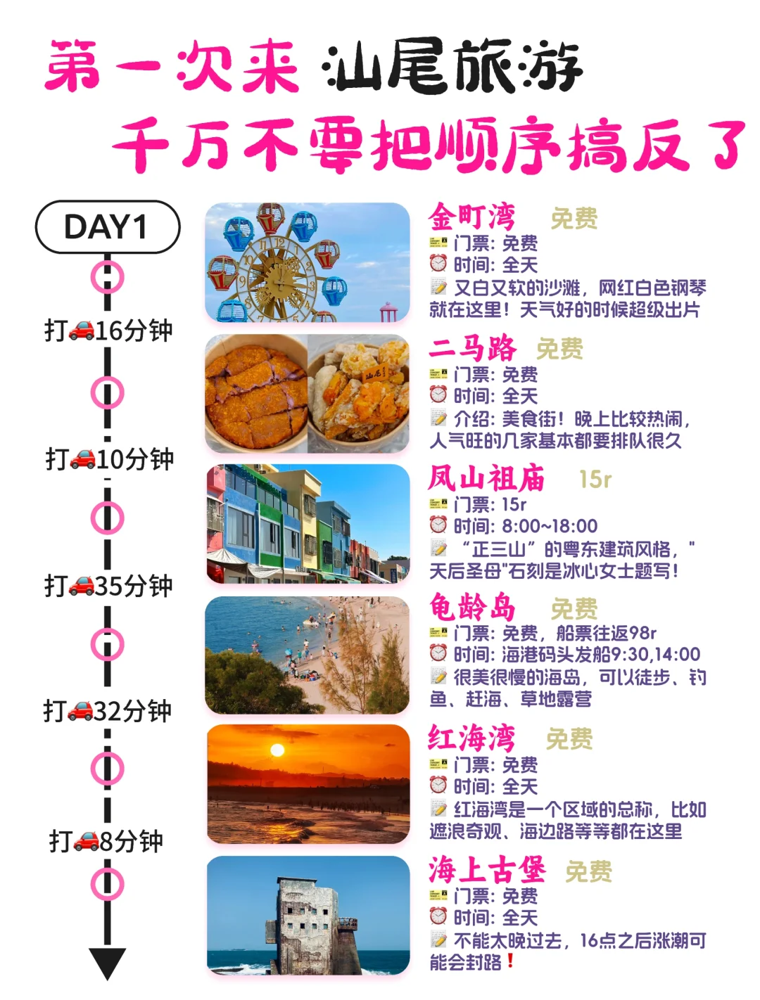 听劝，汕尾会惩罚每一个不做攻略的人❗