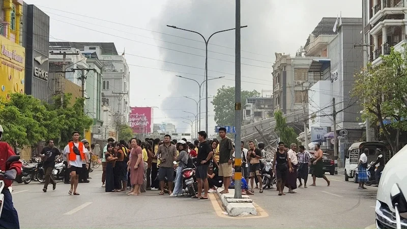 缅甸中部地震文物古迹损毁Destruction of