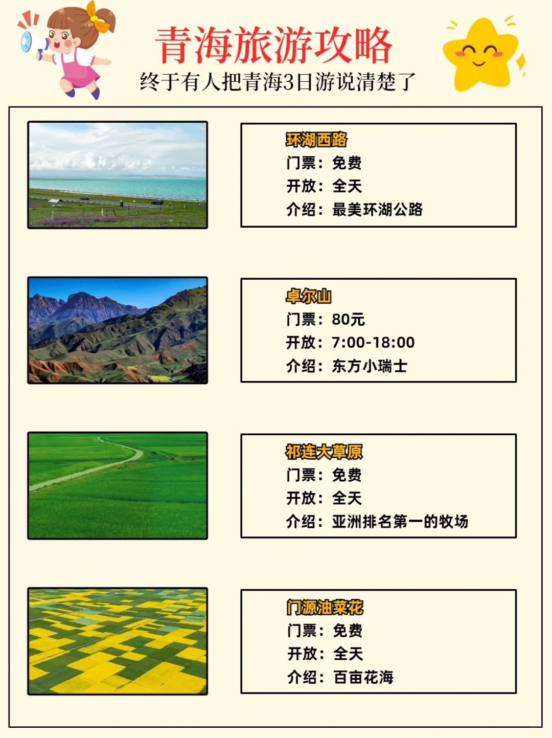 终于有人把青海3日游讲明白了！懒人版攻略！