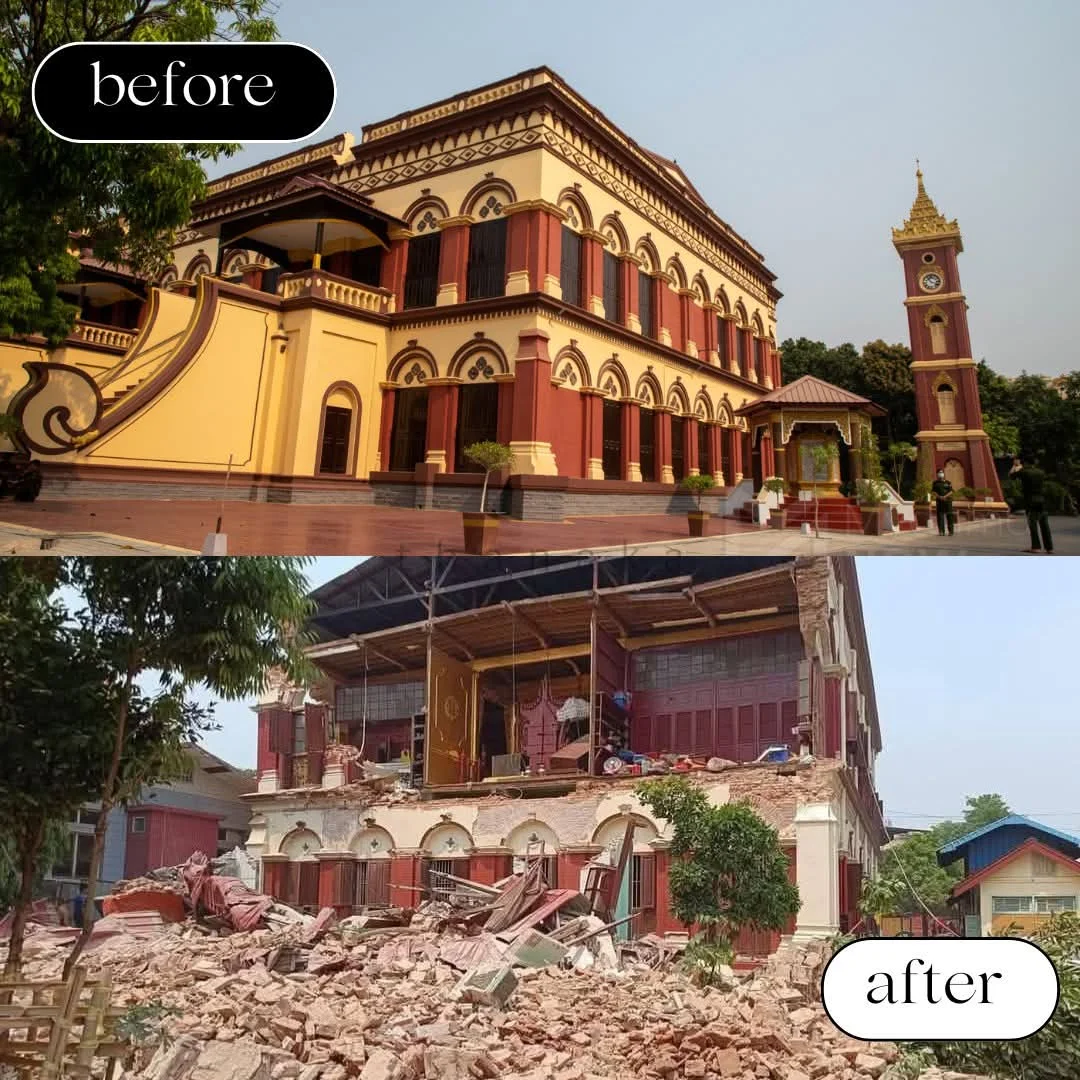缅甸中部地震文物古迹损毁Destruction of