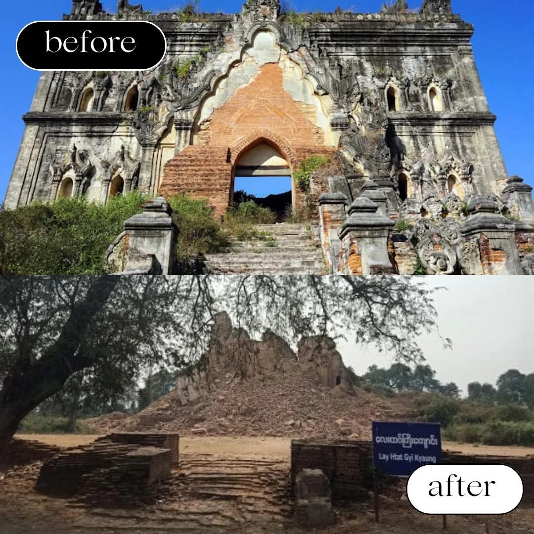 缅甸中部地震文物古迹损毁Destruction of