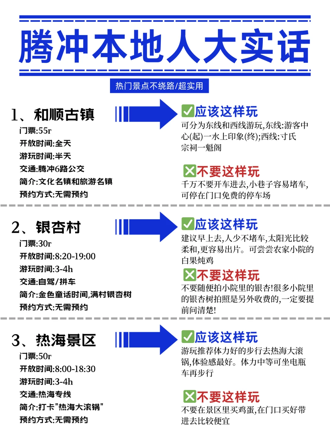 腾冲旅游攻略，本地人建议的不绕路行程🙏