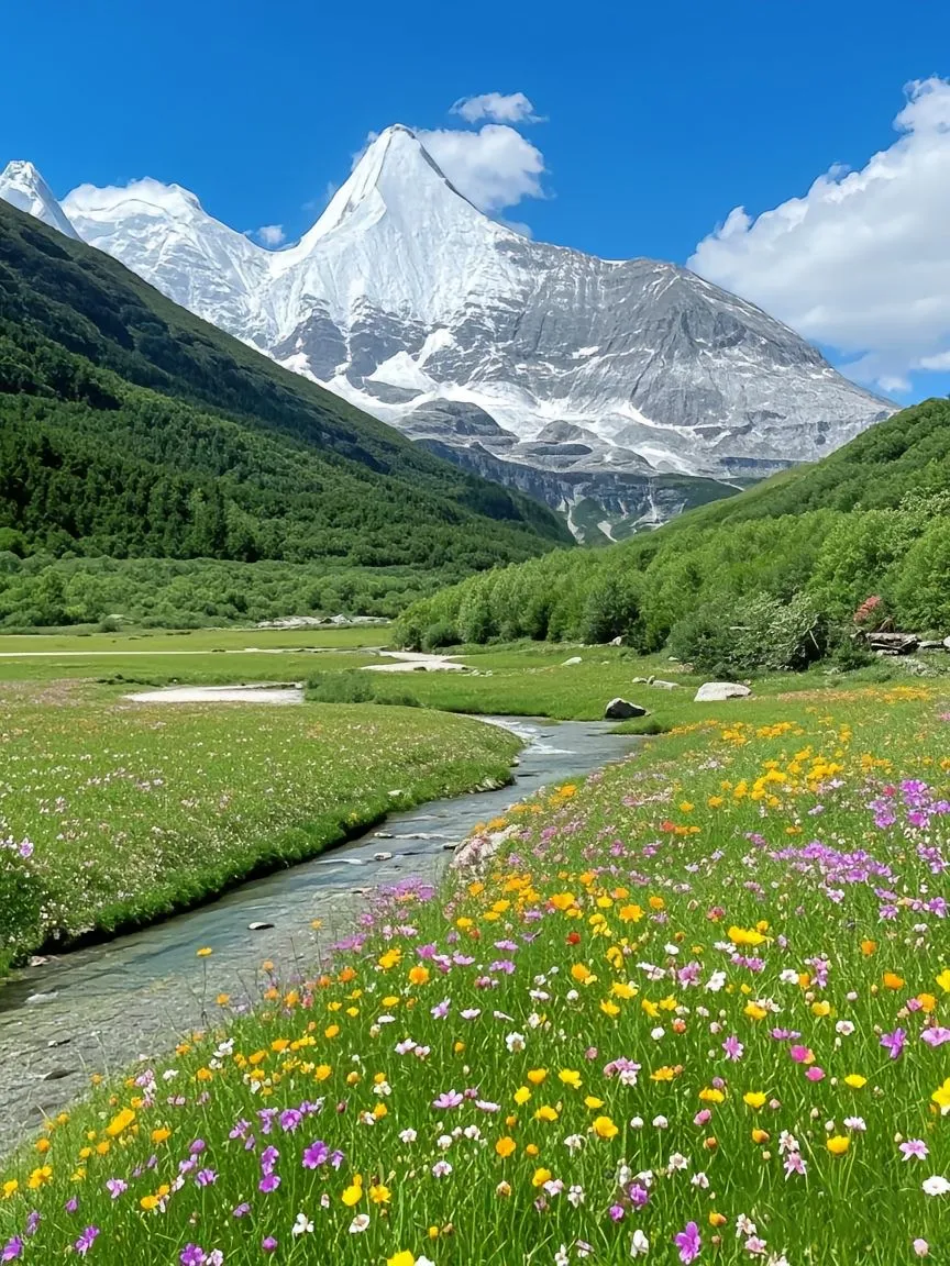 接下来的川西...将是万万次的春和景明啊💐