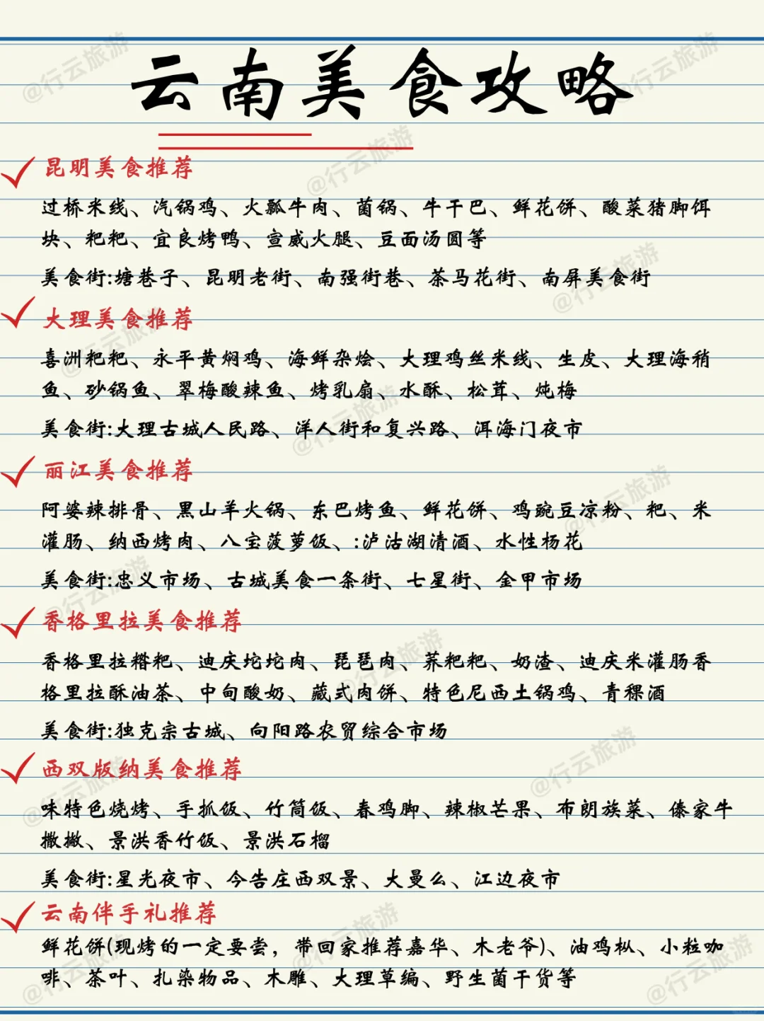 土著整理的云南旅游攻略，真的很实用💯