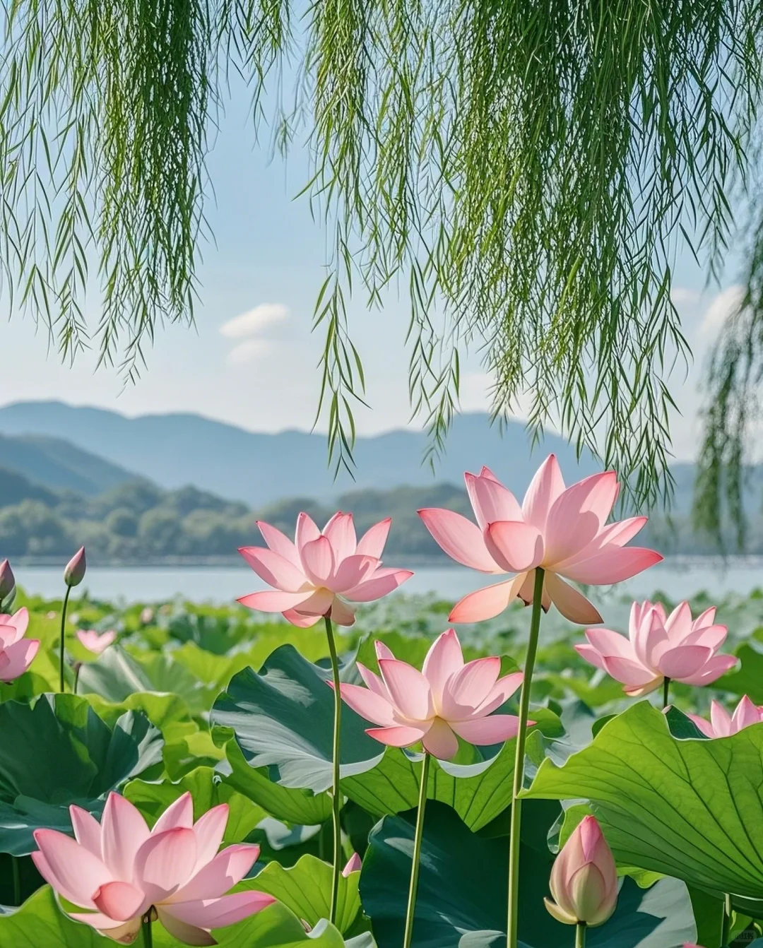 标题：🌸邂逅！西湖边的诗意浪漫
