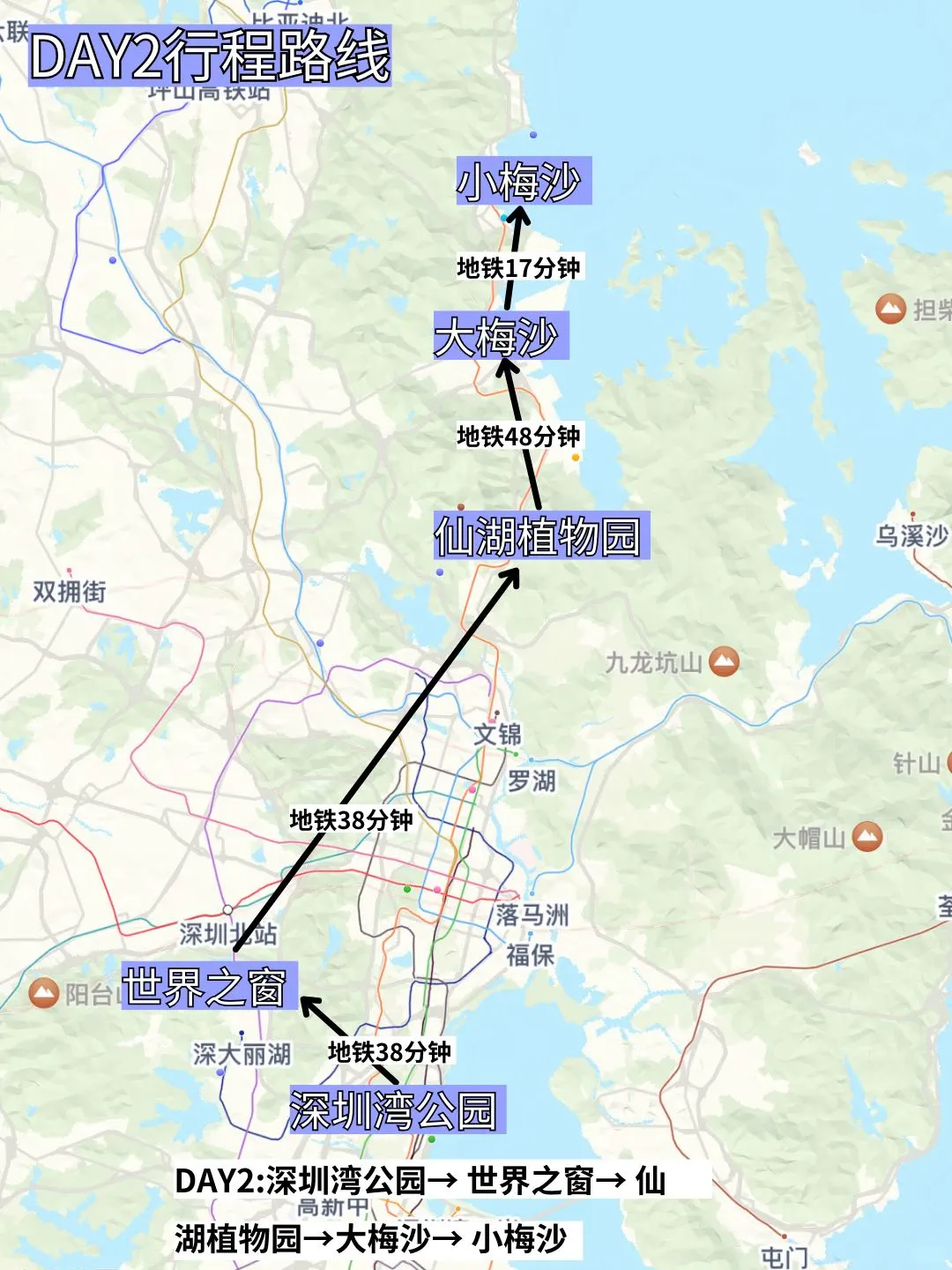 深圳旅游攻略手绘版📝不绕路玩法（附地图
