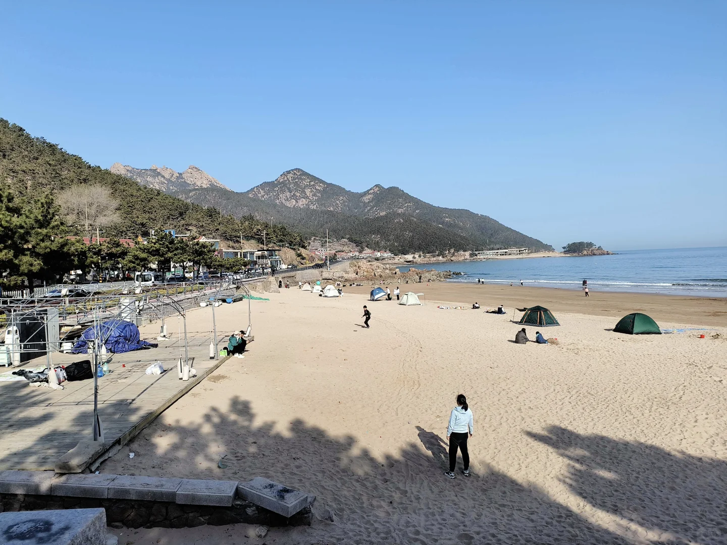 东麦窑村外面的景观路上