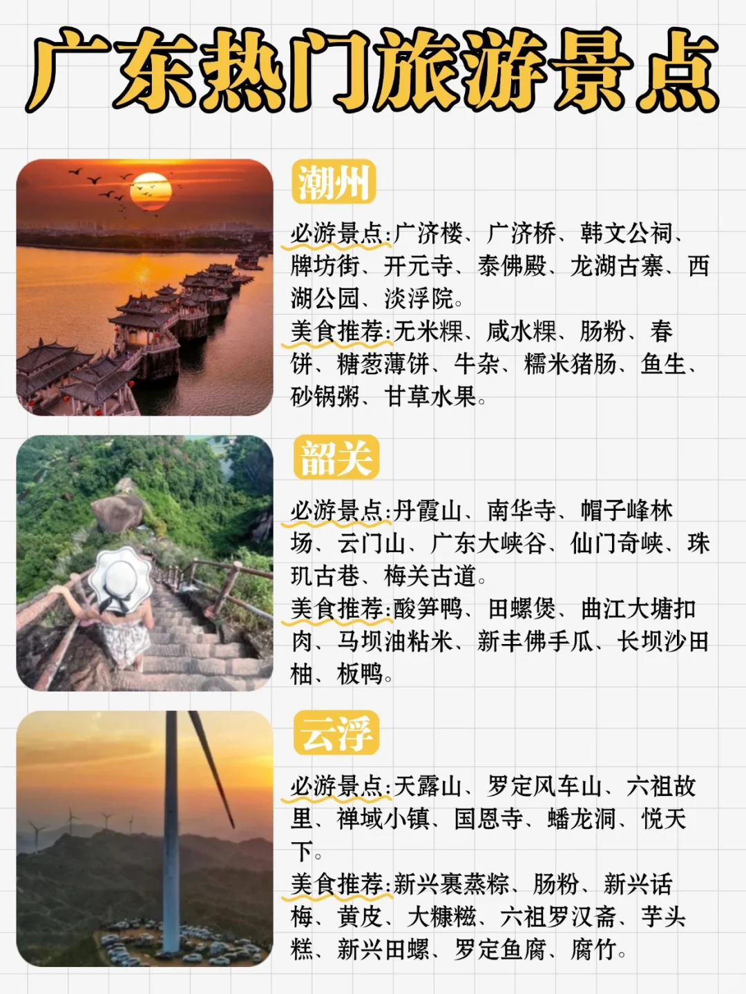 广东21个市🗺热门旅游景点大全🔥一图搞懂