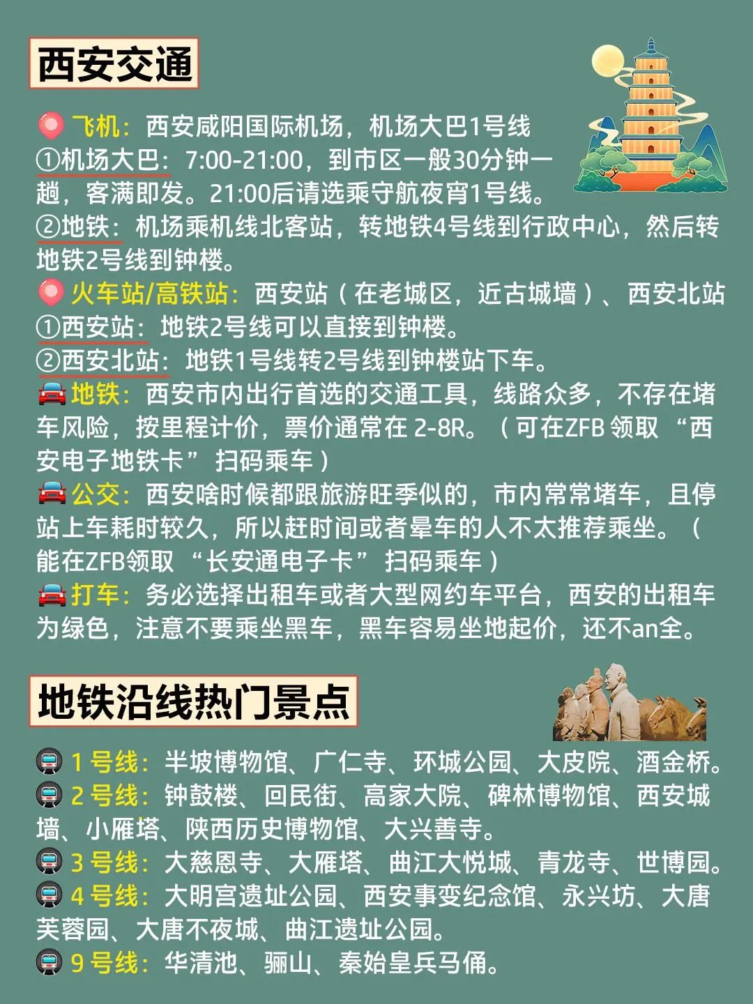 西安旅游攻略｜3天2晚不绕路😊码住⚠