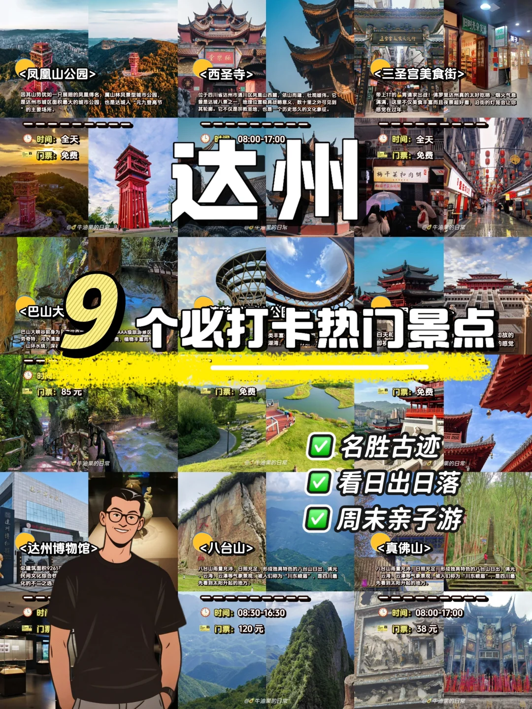 🌟达州旅游攻略|这 9️⃣个景点一定要去‼️