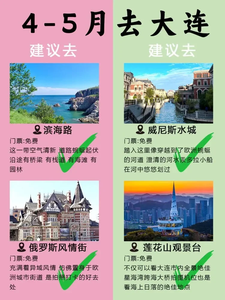 4-5月带娃和老人来大连的，直接抄作业❗