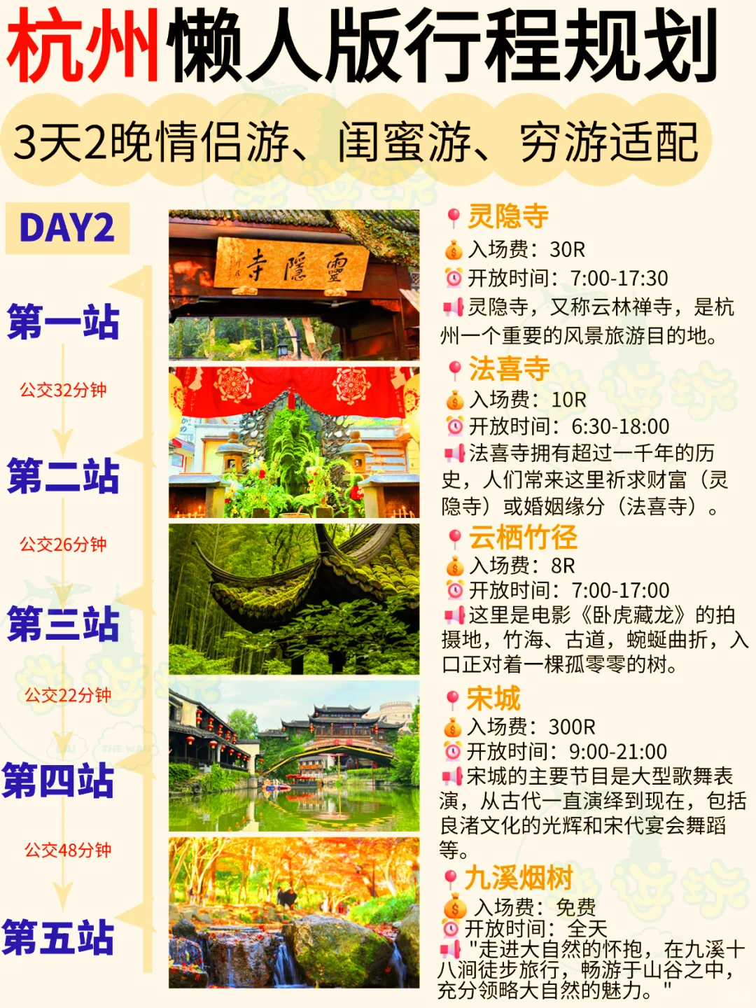 🌸杭州慢游记✨3天2夜超省心攻略来啦！