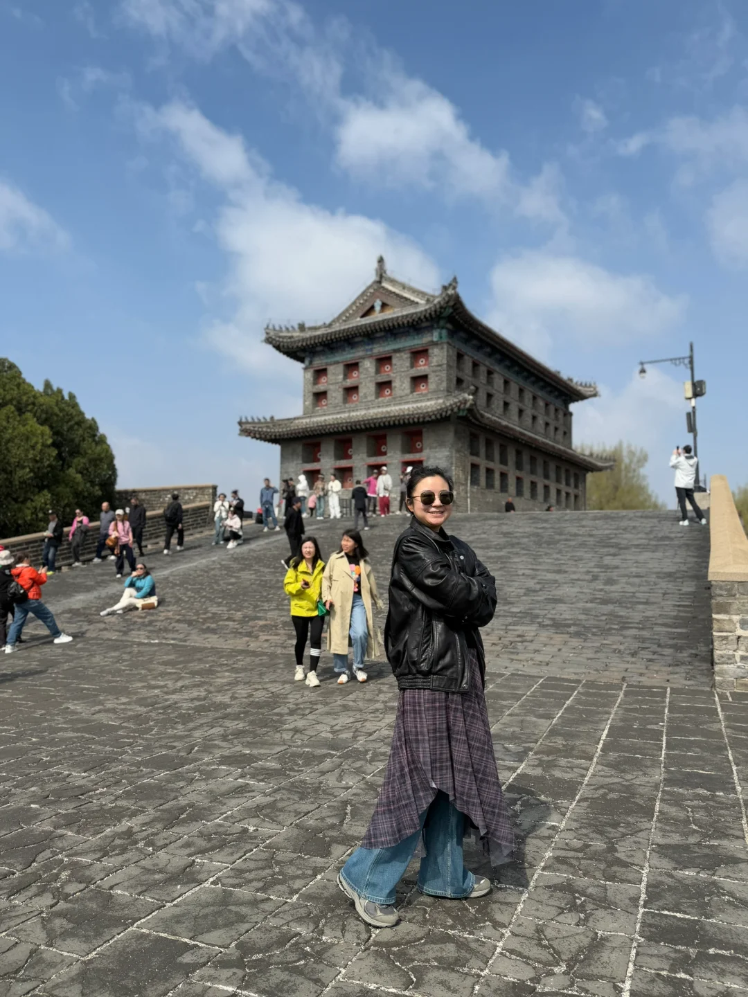 蓝天白云下的古城墙~山海关 天下第一关咔咔