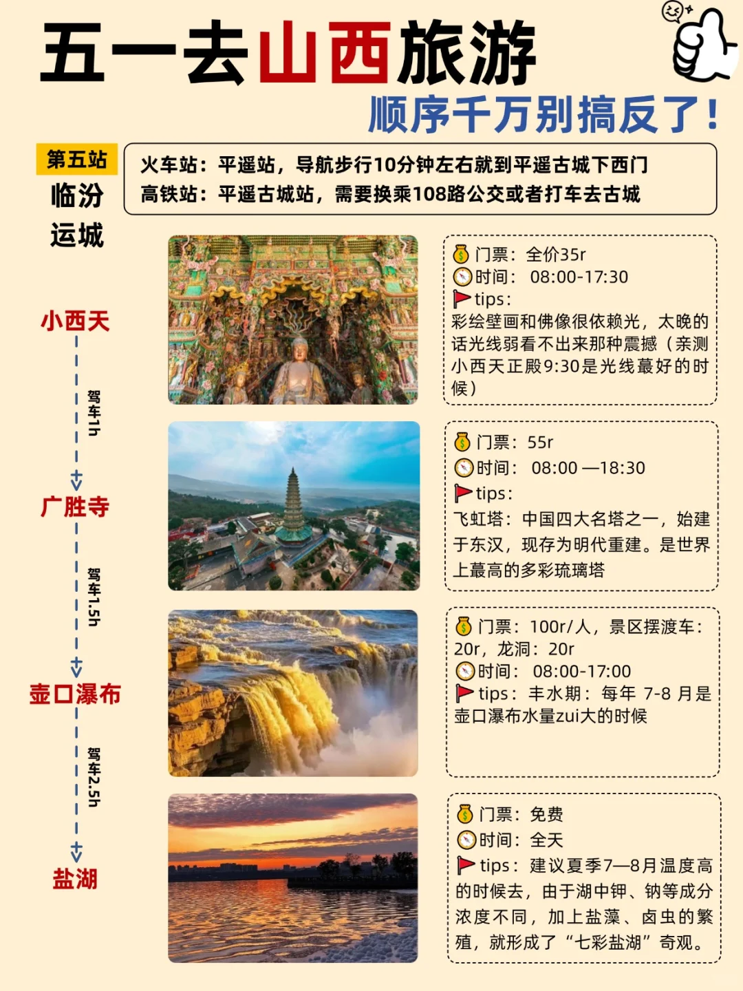 五一山西旅游保姆级攻略✨路线美食全掌握