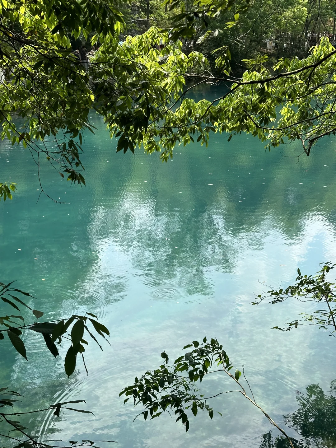 被绿水青山冲击的一天 哦不 是青蓝色的湖水