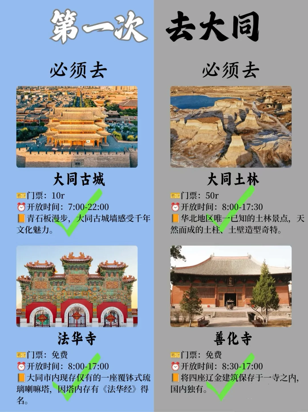 古都大同深度游，多个小众打卡点