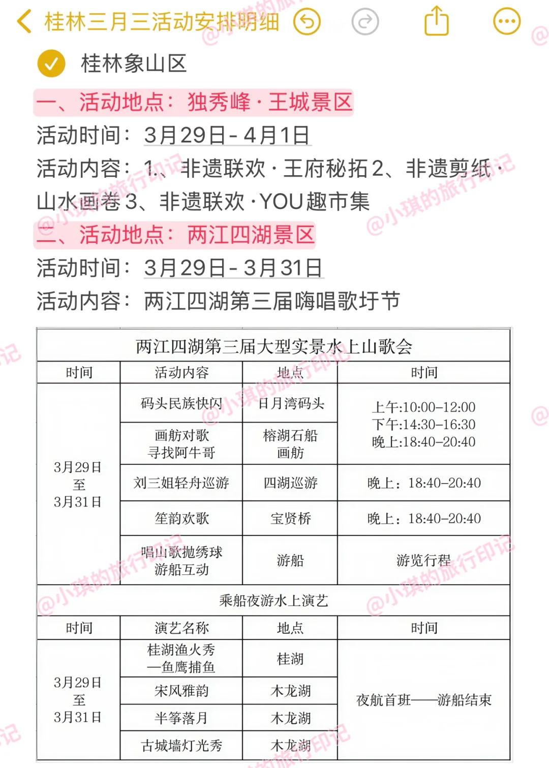 3月25桂林第三天 整理了这几天的个人心得