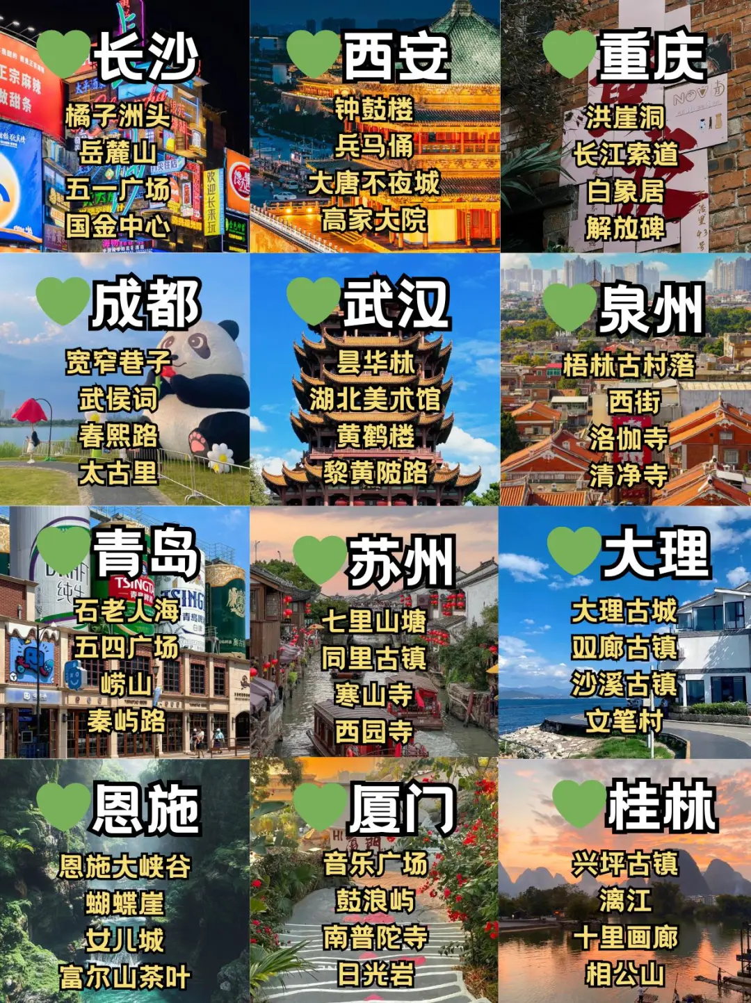 闺蜜出行 情侣旅游推荐的城市