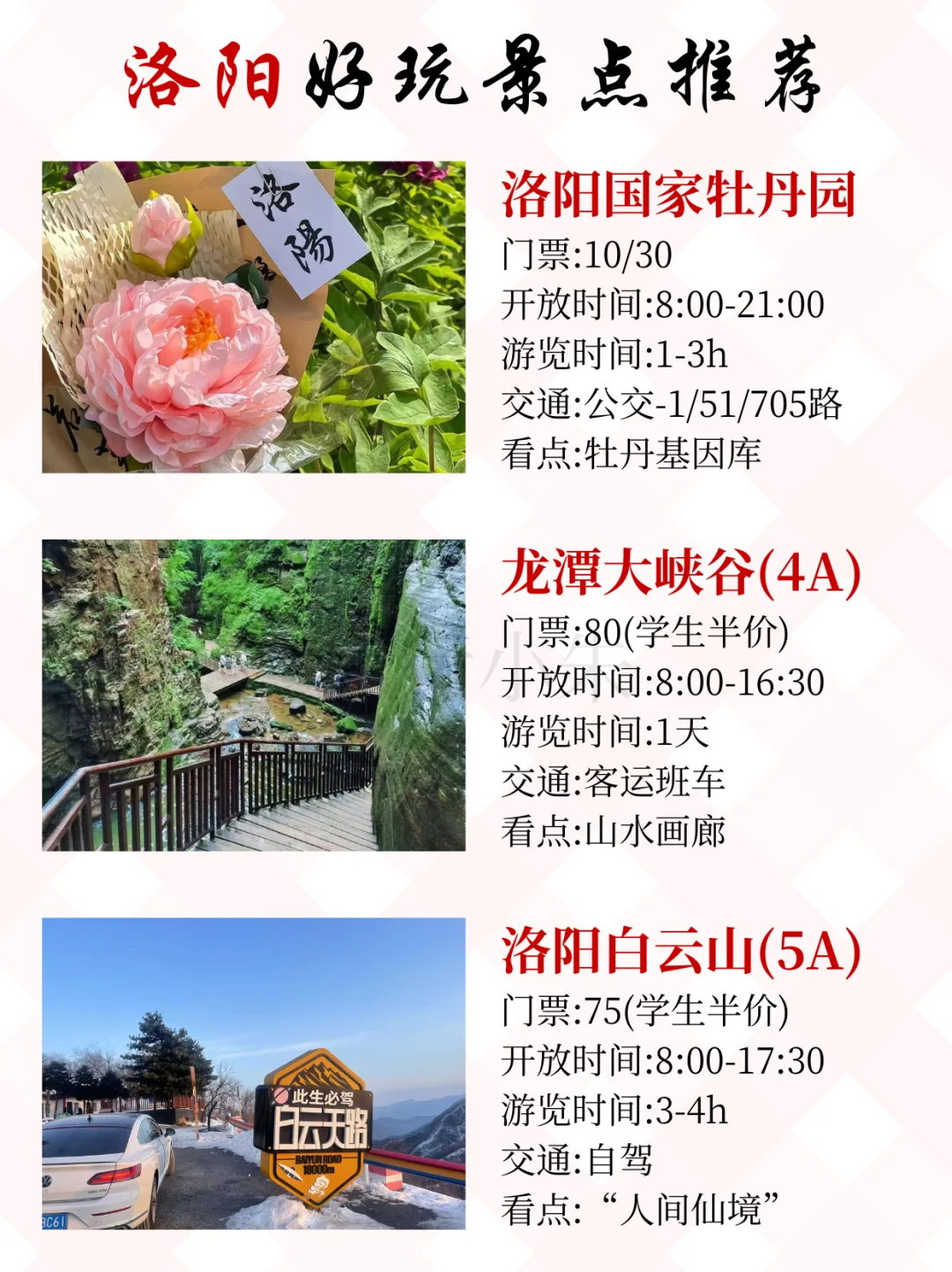 洛阳好玩的景点推荐