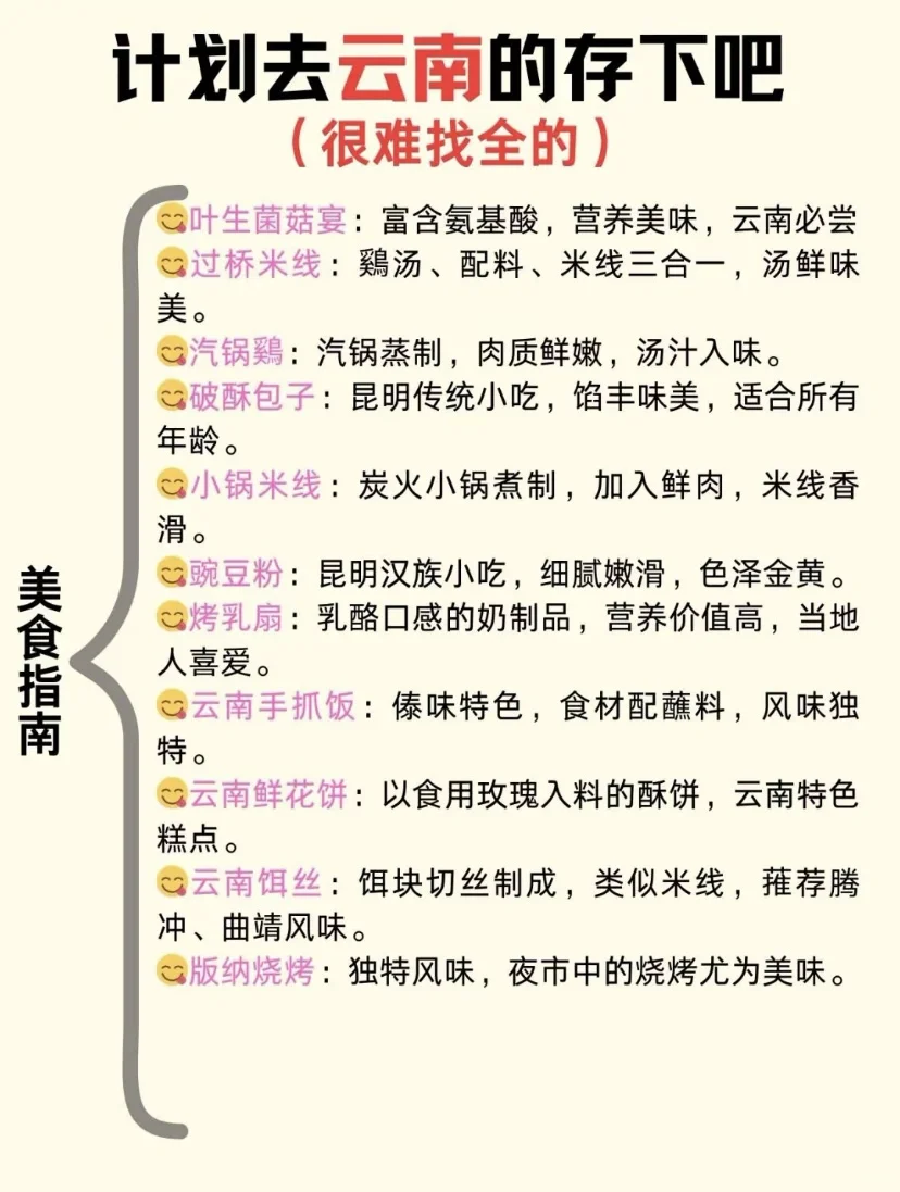 4-6月云南旅游攻略，简略懒人版❗️