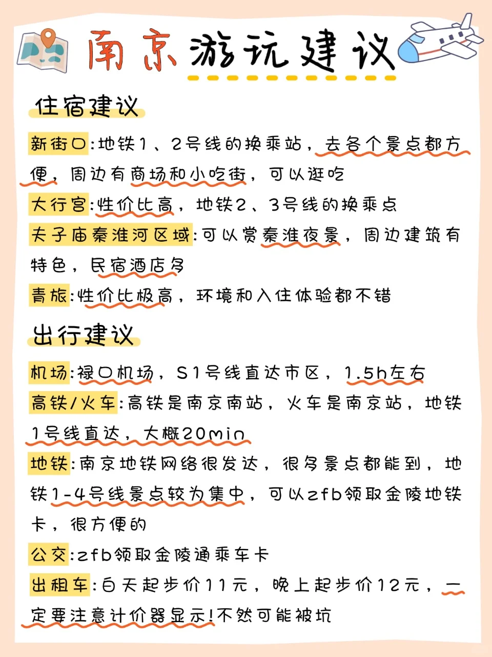 连夜手写的南京4天旅游攻略❗️一定要看