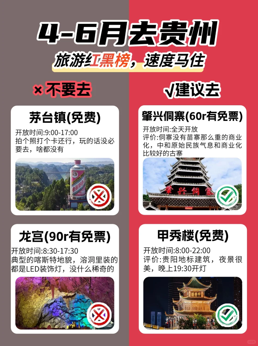 4-6月去贵州旅游‼️一定去🆚不要去