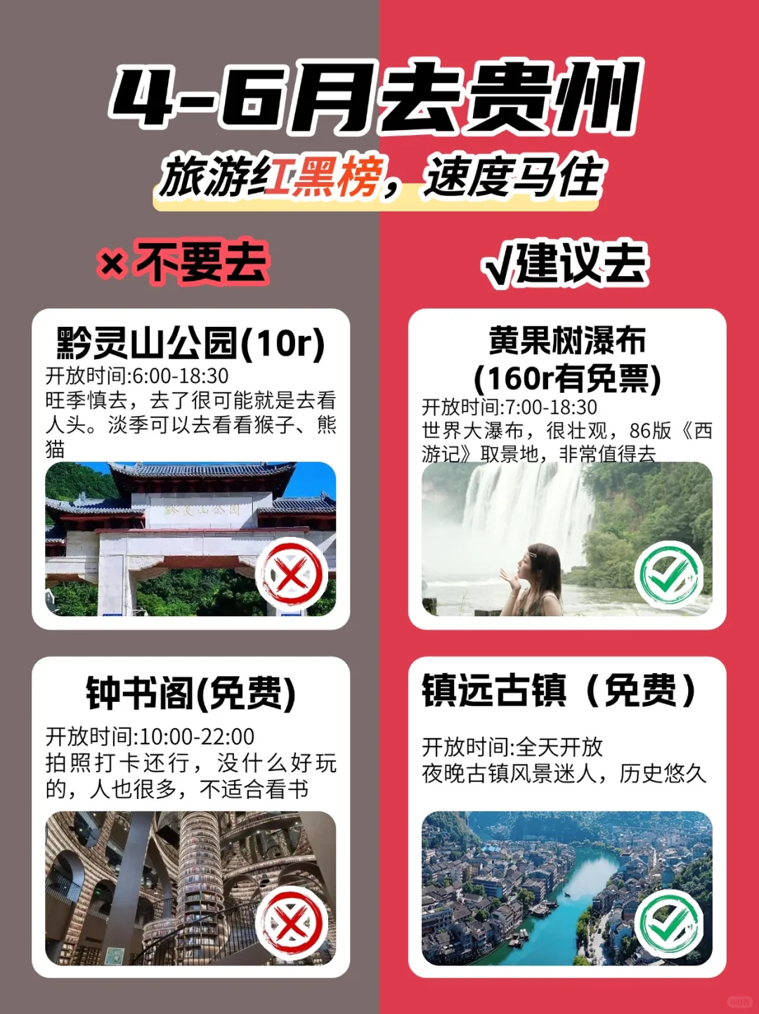 4-6月去贵州旅游‼️一定去🆚不要去