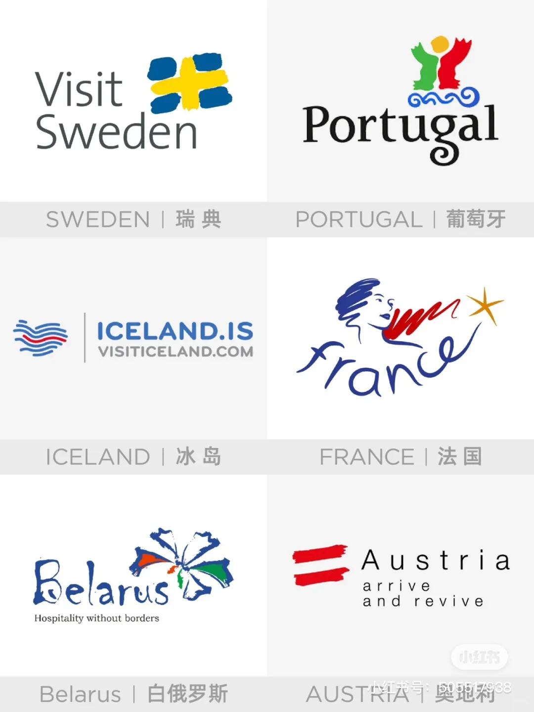 各国的旅游LOGO……