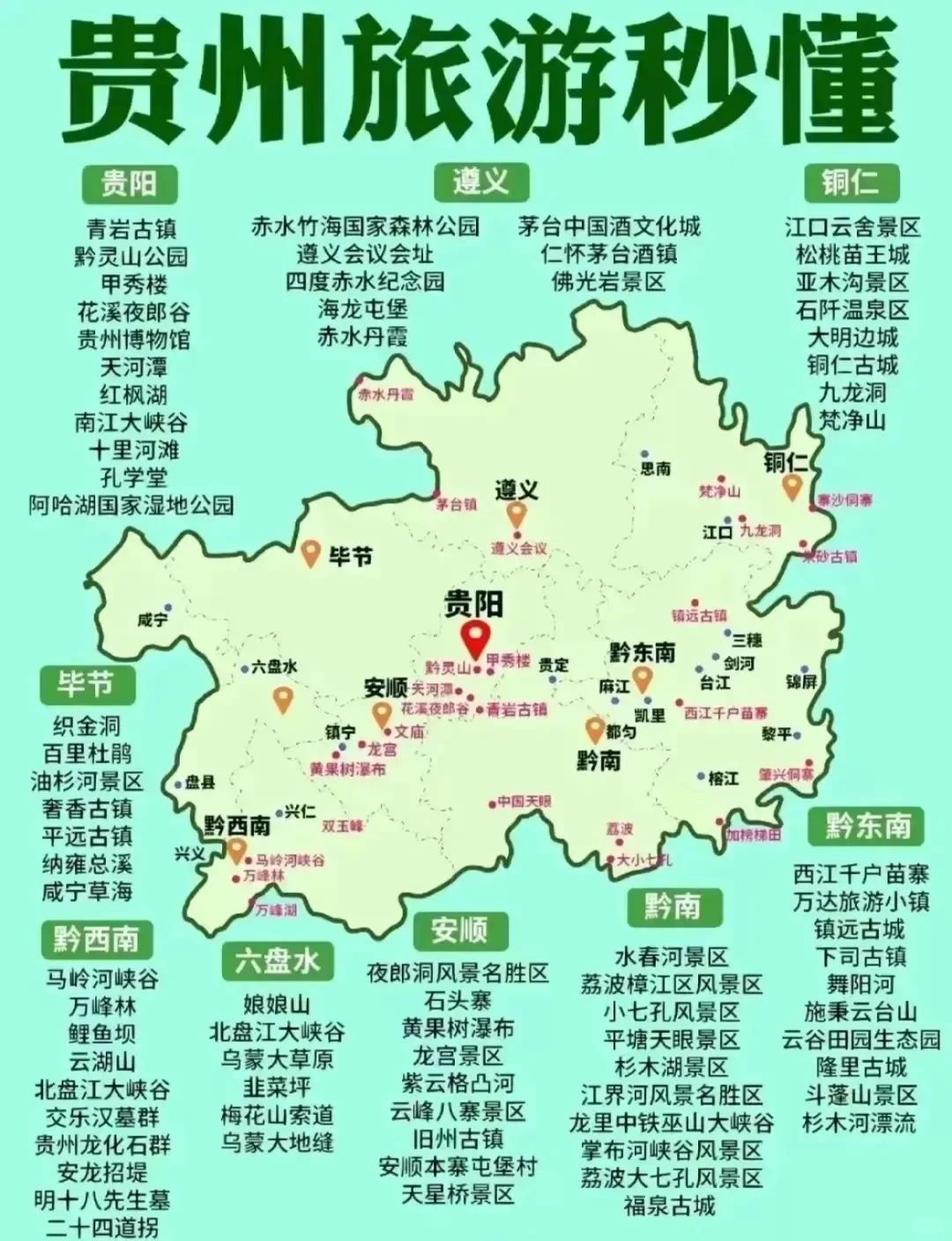 哇塞😍！这简直是全国各地旅游景点地图的