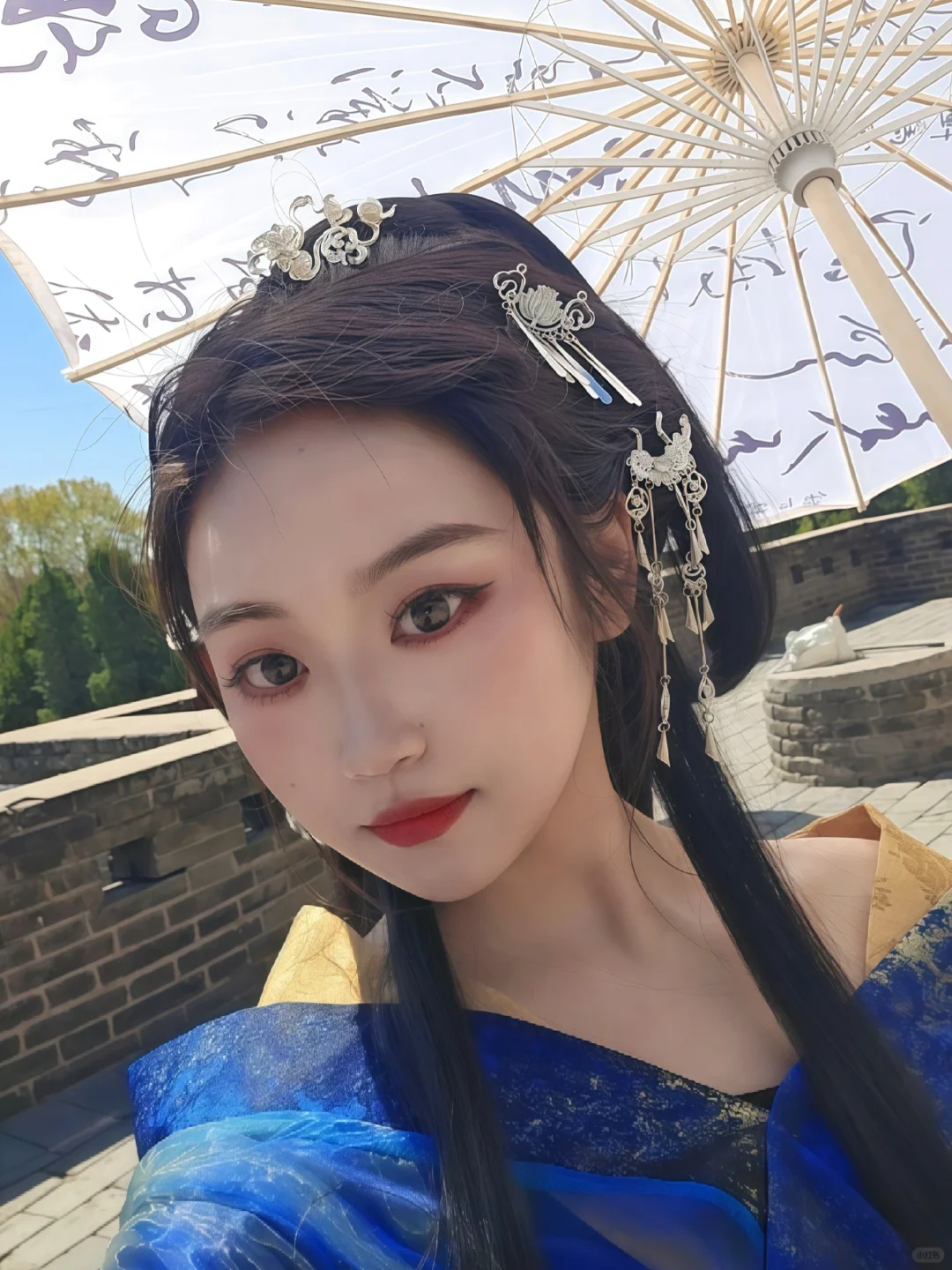 💙邯郸｜身着蓝色战国袍，日照邯都碧宇遥