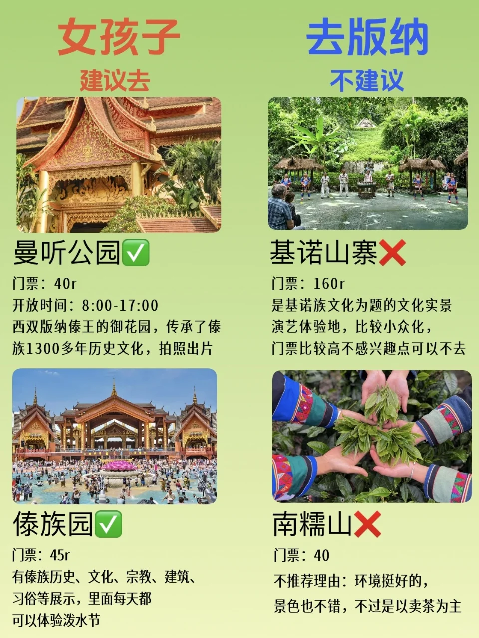 👧女孩第一次去西双版纳保姆级旅游攻略