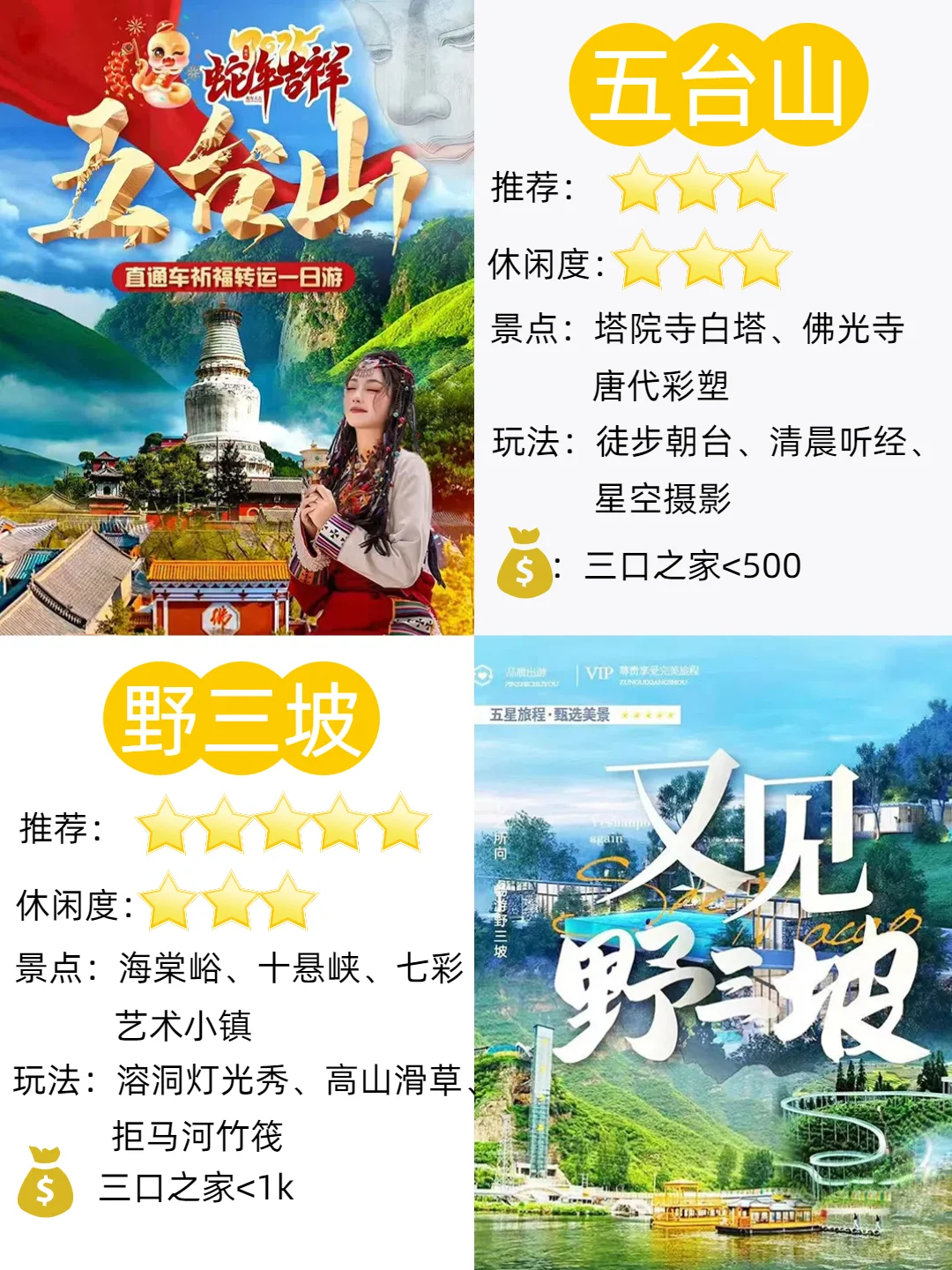 石家庄出发一家三口预算1k@五一去哪玩？
