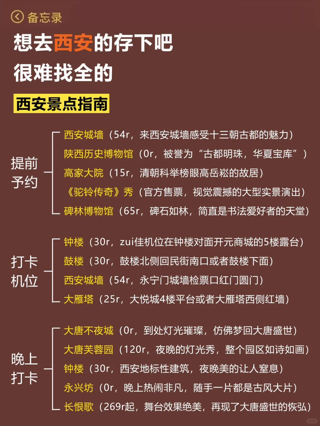 5-6月第一次来西安旅游的姐妹👭码住