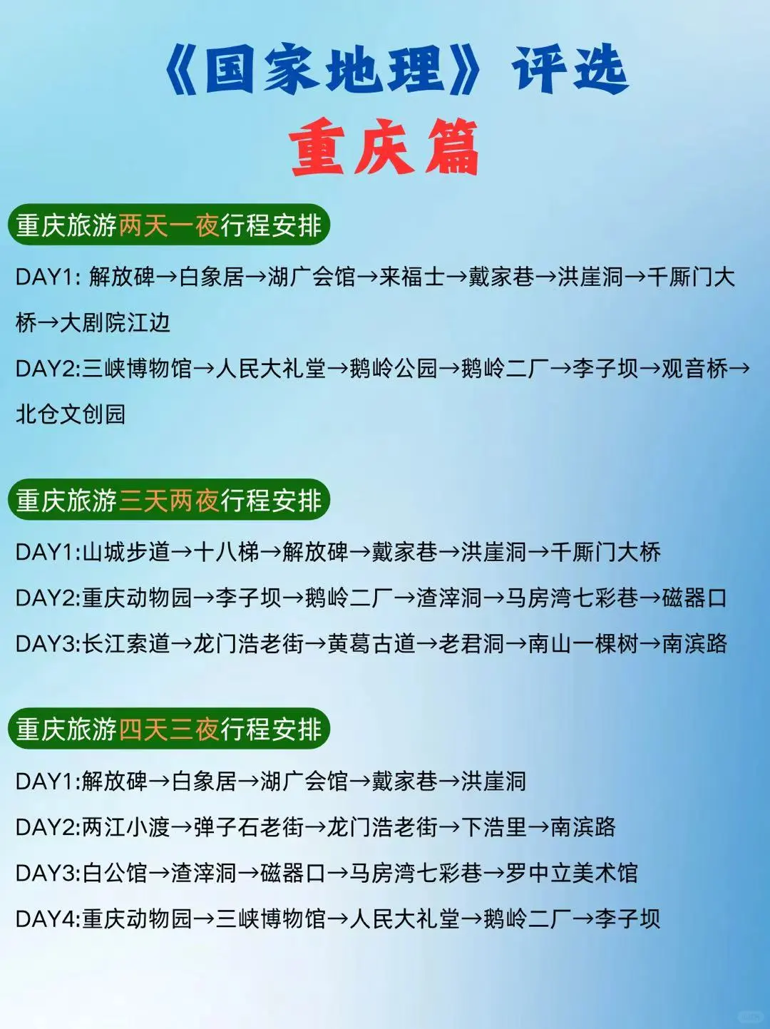 ✅《国家地理》评选，值得去的50个地方