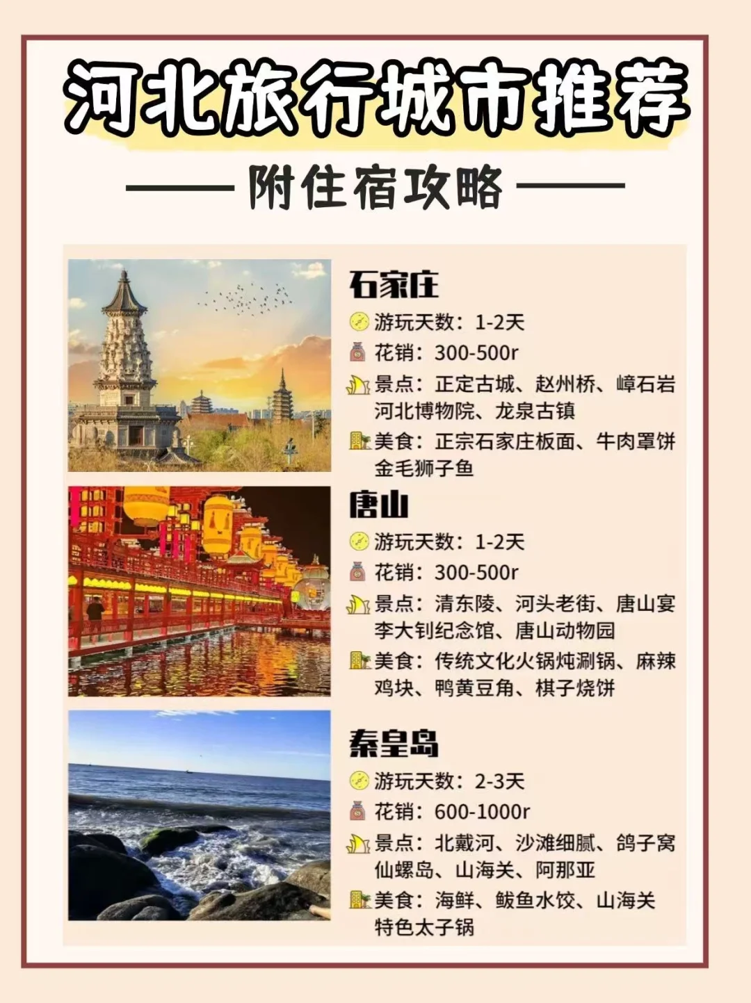 河北旅游城市推荐🏙丨含景点美食住宿攻略