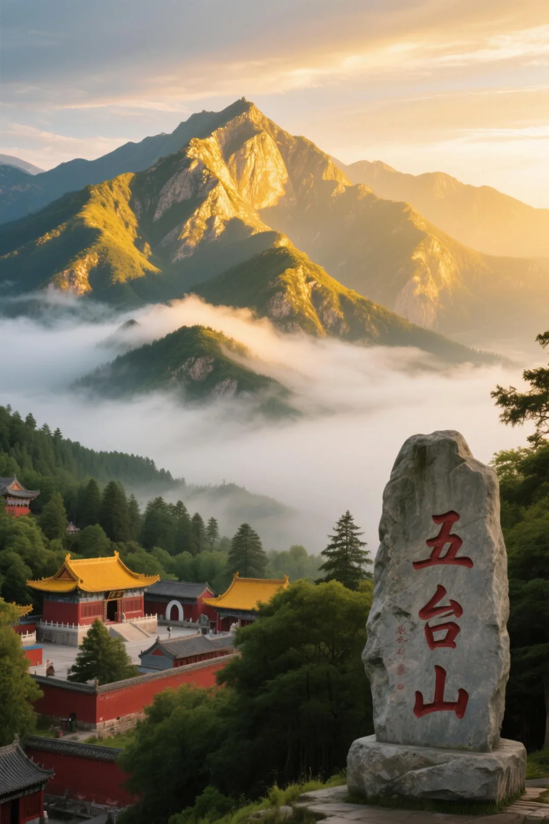 山西 五台山 旅游一张图