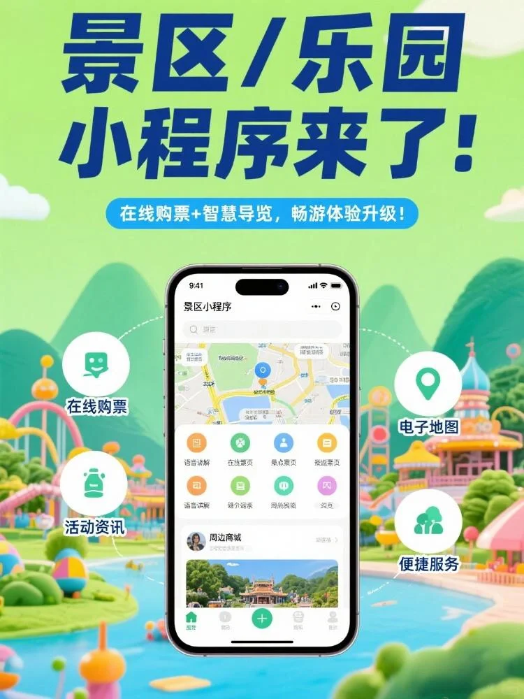 智慧游园必备！景区门票预订小程序！