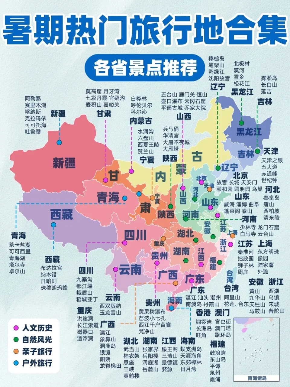 旅行地图🗺️爆🔥暑期热门，谁还没码住