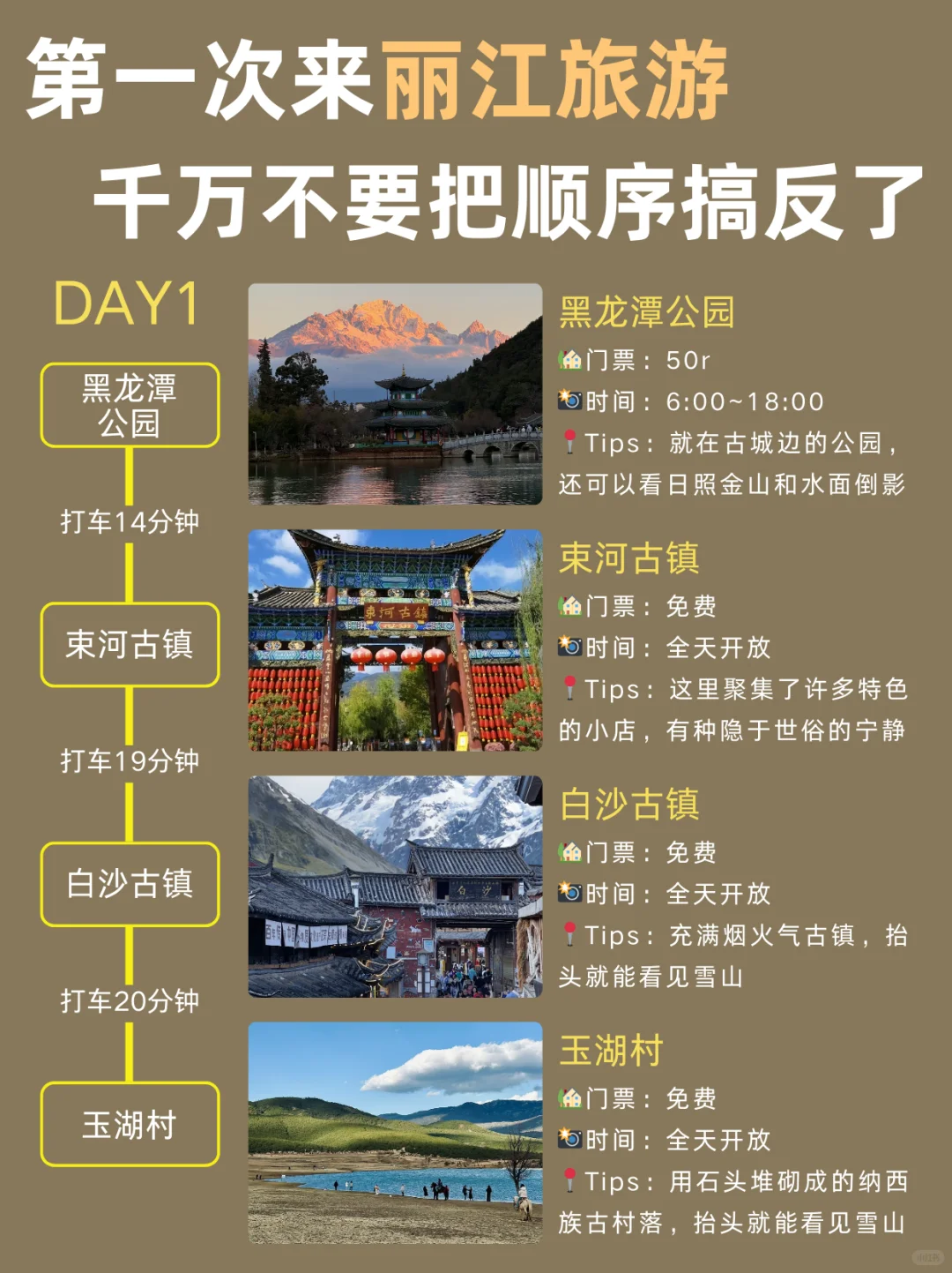 丽江旅游攻略|3天2晚不绕路行程➕避坑指南